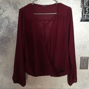Sheer Maroon blouse
